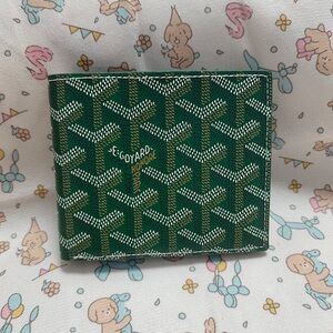 Goyard Green Patterned Wallet